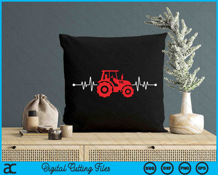 Funny Tractor Heartbeat SVG PNG Digital Printable Files