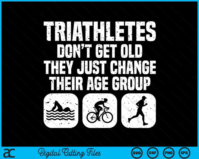 Funny Triathlon Design Triathletes Swim Bike Run SVG PNG Digital Printable Files