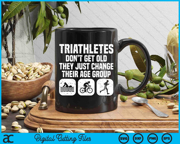 Funny Triathlon Design Triathletes Swim Bike Run SVG PNG Digital Printable Files