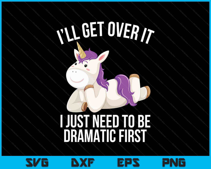 Funny Unicorn Lover Gift  Cute Drama Queen SVG PNG Digital Printable Files