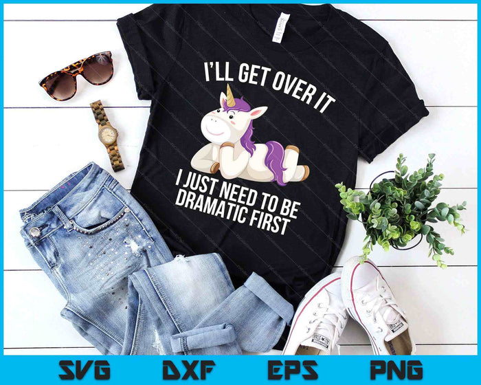 Funny Unicorn Lover Gift  Cute Drama Queen SVG PNG Digital Printable Files