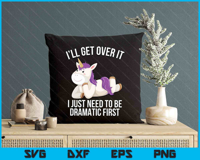 Funny Unicorn Lover Gift  Cute Drama Queen SVG PNG Digital Printable Files