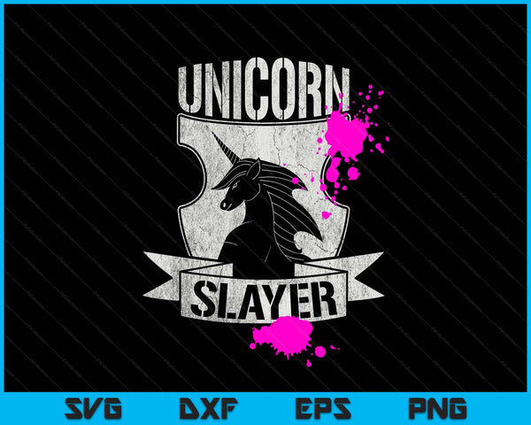 Unicorn slayer rainbow SVG cut file