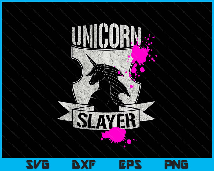 Funny Unicorn Slayer Rainbow SVG PNG Digital Printable Files