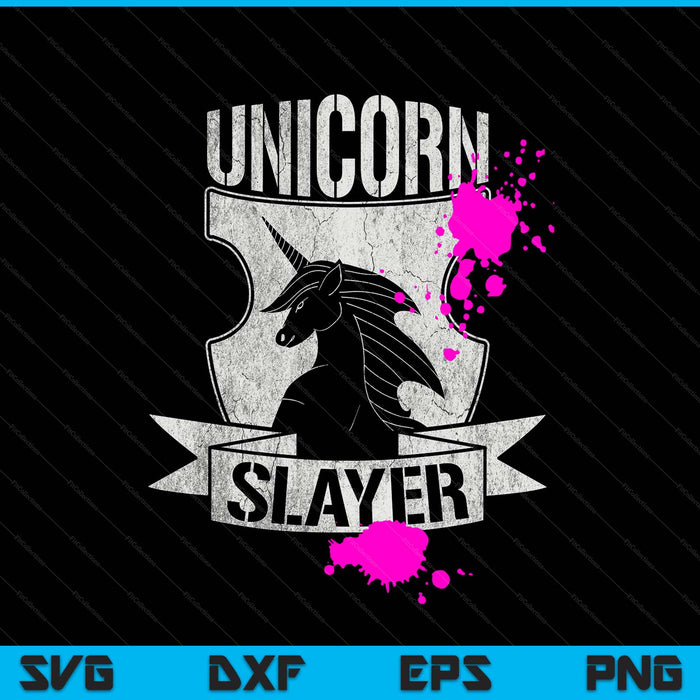 Unicorn slayer rainbow SVG cut file