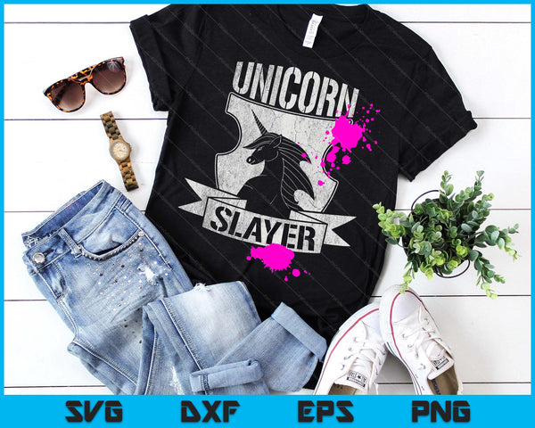 Funny Unicorn Slayer Rainbow SVG PNG Digital Printable Files