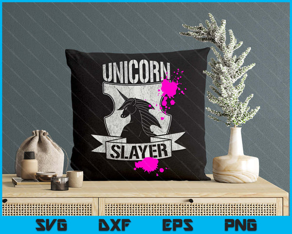 Funny Unicorn Slayer Rainbow SVG PNG Digital Printable Files