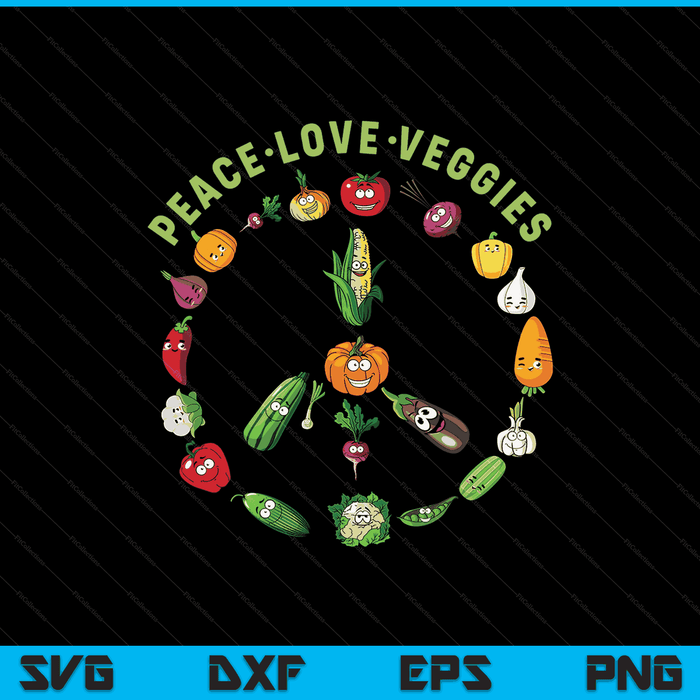 Funny Veggie Art For Women Men Vegan Food Vegetables Themed SVG PNG Digital Printable Files