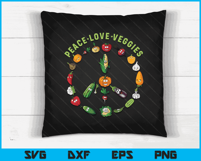 Funny Veggie Art For Women Men Vegan Food Vegetables Themed SVG PNG Digital Printable Files