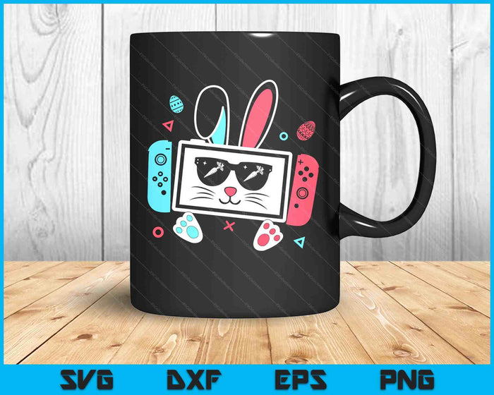 Funny Video Game Easter Bunny Gaming Controller Gamer Boys SVG PNG Digital Printable Files