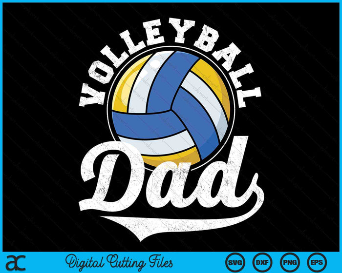 Grappige volleybal papa volleybal sport SVG PNG digitale snijbestanden