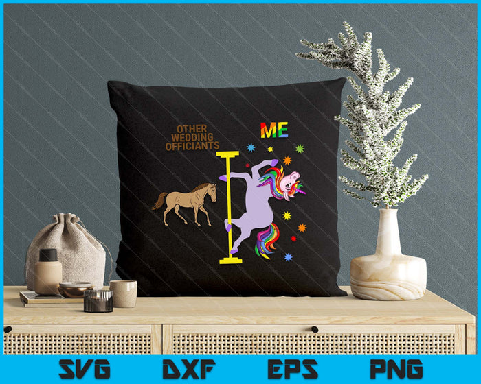 Funny Wedding Officiant Thank You Gift Rainbow Unicorn SVG PNG Digital Printable Files