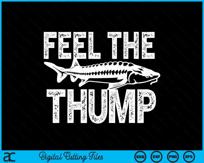 Funny White Sturgeon Fishing Freshwater Fish Angler Graphic SVG PNG Digital Cutting File