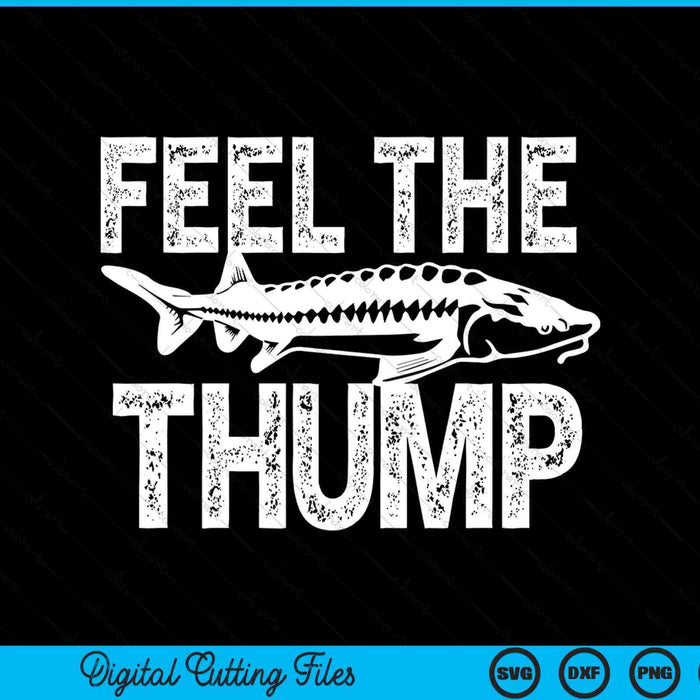 White sturgeon fishing freshwater fish angler SVG cut file