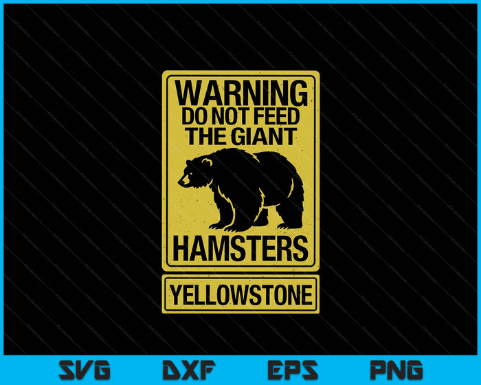 Funny Yellowstone National Park Grizzly Brown Bear Souvenir SVG PNG Digital Printable Files