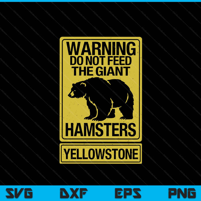 Yellowstone national park grizzly brown bear souvenir SVG cut file