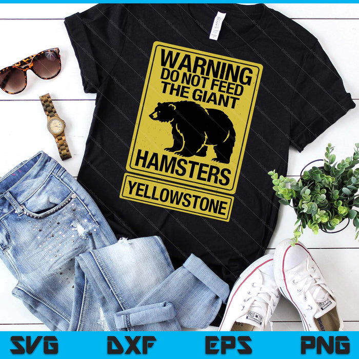 Funny Yellowstone National Park Grizzly Brown Bear Souvenir SVG PNG Digital Printable Files