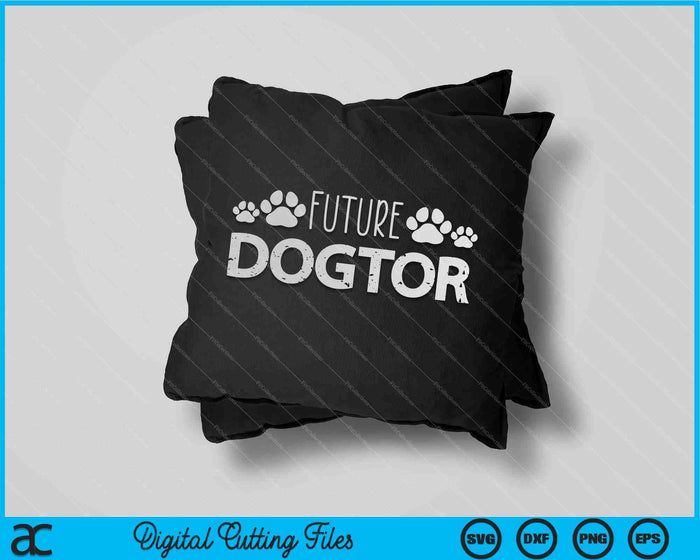 Futuro Dogtor Veterinario Estudiante Veterinario Perro Graduado SVG PNG Archivos de Corte Digital