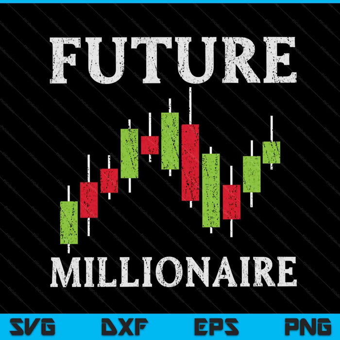 Future millionaire stock exchange day trader day trading SVG cut file
