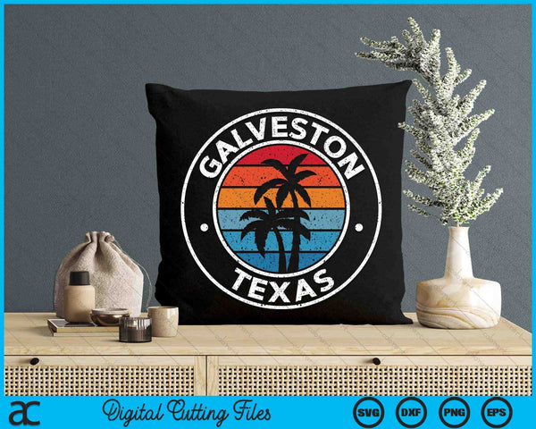 Galveston Texas TX Vintage Graphic Retro 70s SVG PNG Digital Printable Files