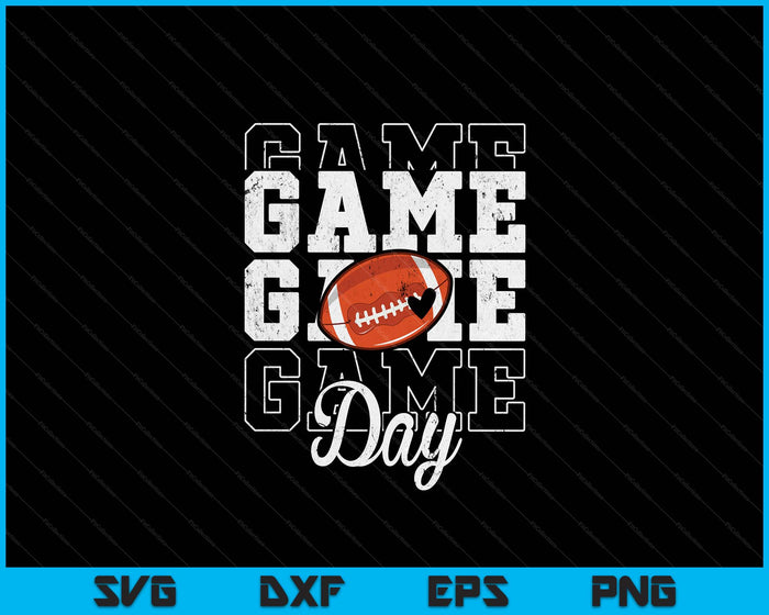 Game Day American Football Shirt For Youth Boy Girl SVG PNG Digital Cutting File