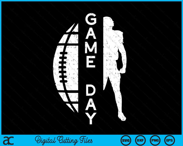 Game day American football sports player SVG cut file