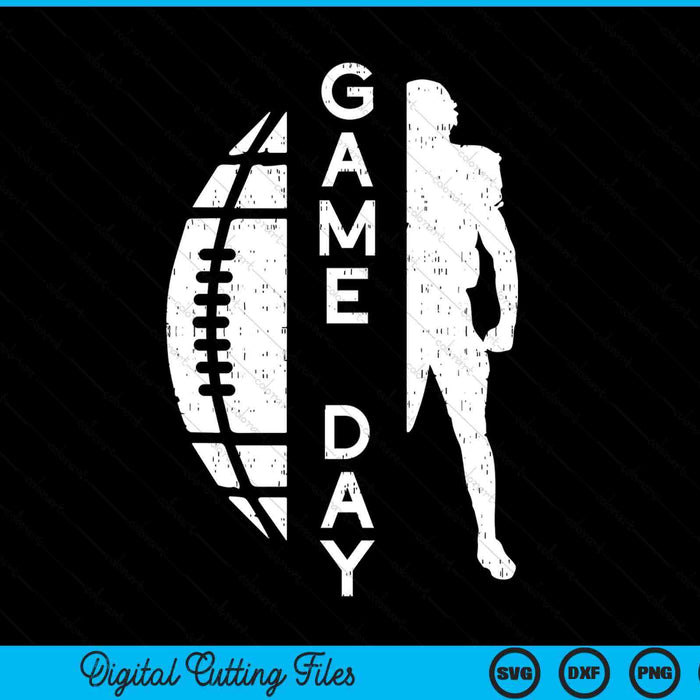 Game day American football sports player SVG cut file