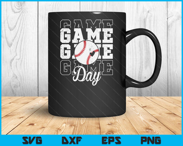 Game Day Baseball Shirt For Youth Boy Girl SVG PNG Digital Cutting File