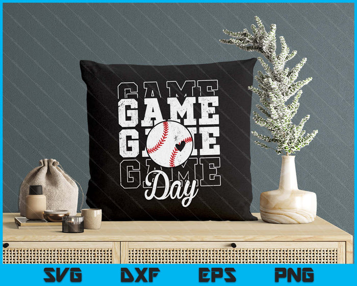 Game Day Baseball Shirt For Youth Boy Girl SVG PNG Digital Cutting File