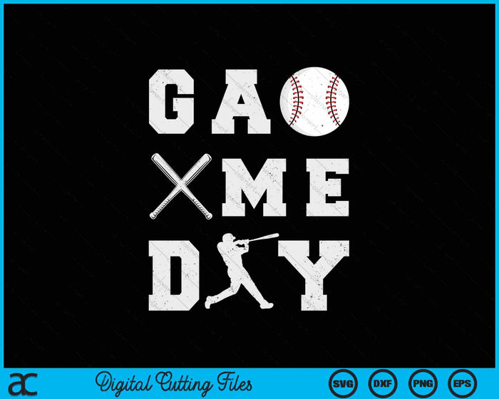 Game Day Baseball Vibes Men Women SVG PNG Digital Printable Files