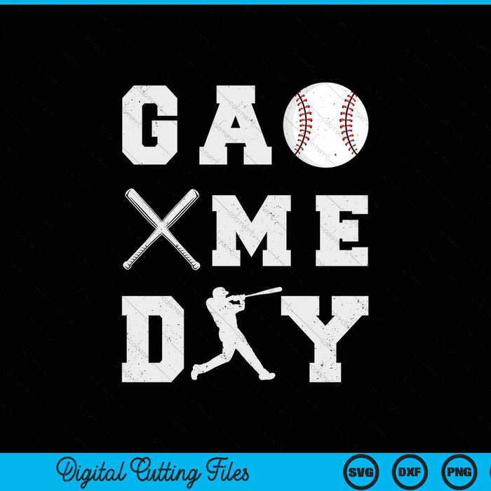 Game day baseball vibes SVG cut file