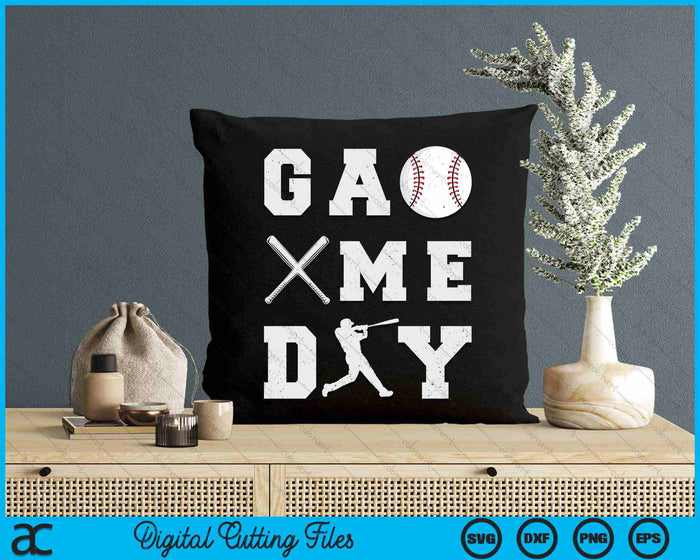 Game Day Baseball Vibes Men Women SVG PNG Digital Printable Files