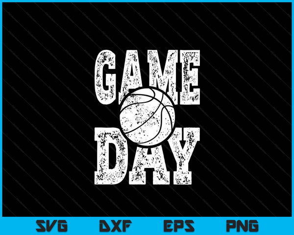 Game day basketball season team sports vintage SVG cut file