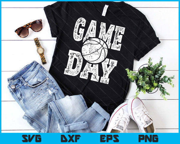 Game Day Basketball Season Funny Men Women Team Sports Vintage SVG PNG Digital Printable Files