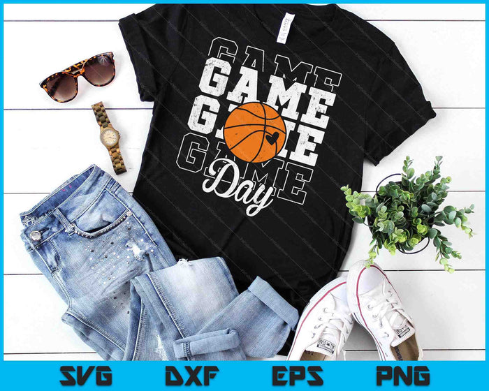 Game Day Basketball Shirt For Youth Boy Girl SVG PNG Digital Cutting Files