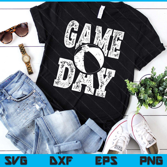 Game Day Beach Ball Season Funny Men Women Team Sports Vintage SVG PNG Digital Printable Files