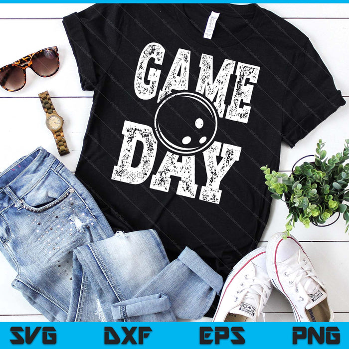Game Day Bowling Season Funny Men Women Team Sports Vintage SVG PNG Digital Printable Files