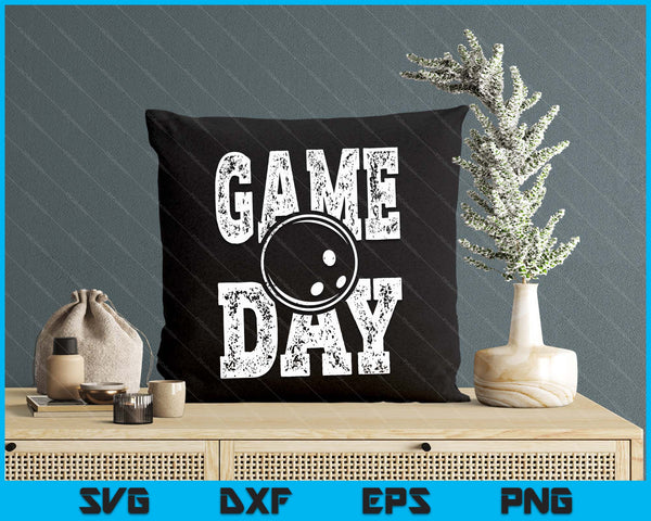 Game Day Bowling Season Funny Men Women Team Sports Vintage SVG PNG Digital Printable Files