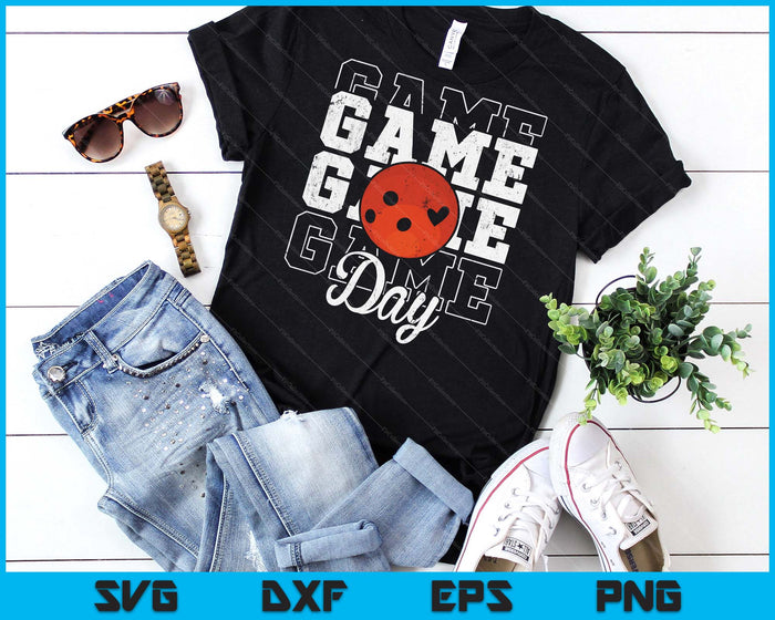 Game Day Bowling Shirt For Youth Boy Girl SVG PNG Digital Cutting File