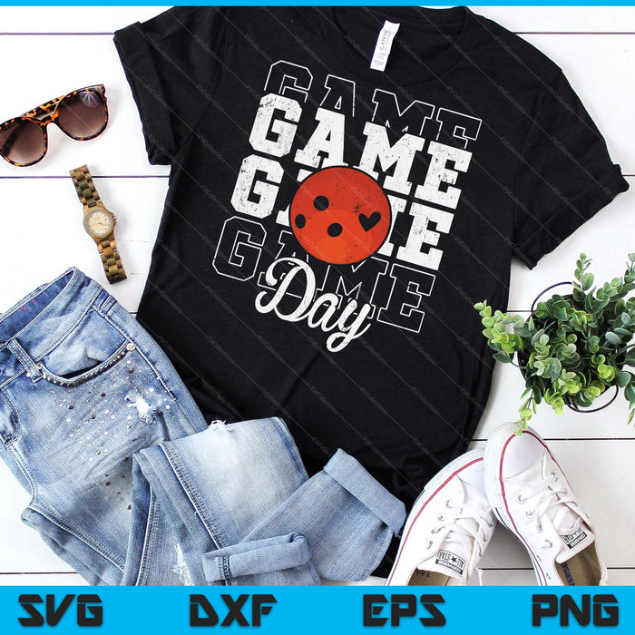 Game Day Bowling Shirt For Youth Boy Girl SVG PNG Digital Cutting File