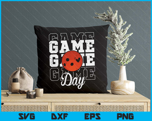 Game Day Bowling Shirt For Youth Boy Girl SVG PNG Digital Cutting File