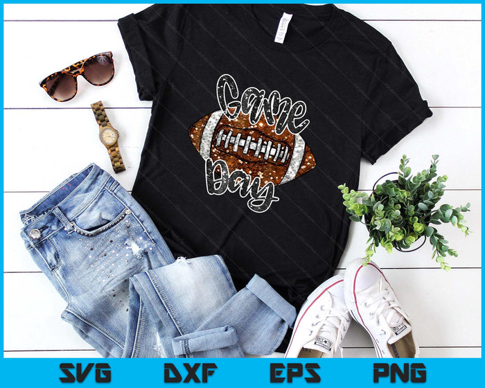 Game Day Football Bling Bling Football Lover SVG PNG Digital Printable Files