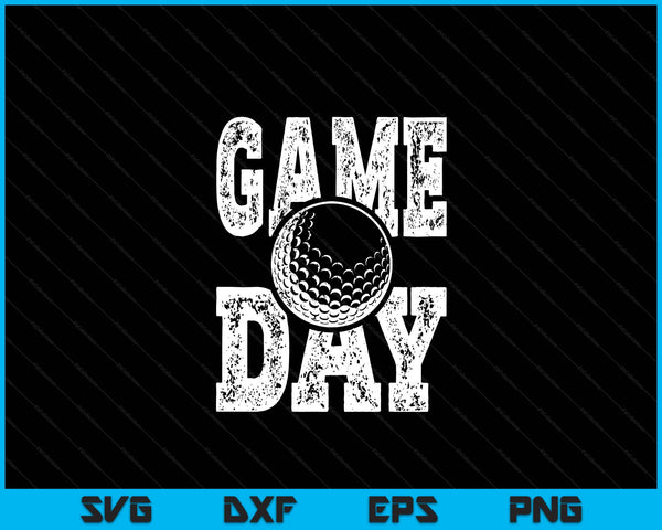 Game day golf season team sports vintage SVG PNG cut file for Cricut