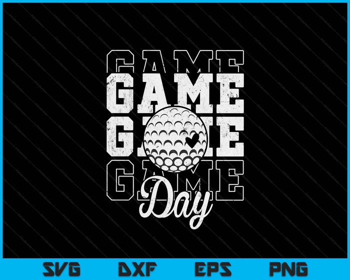 Game Day Golf Shirt For Youth Boy Girl SVG PNG Digital Cutting File