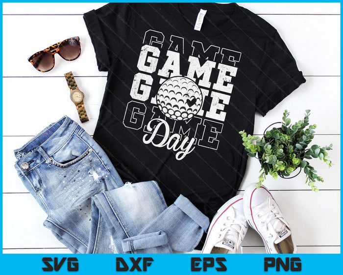 Game Day Golf Shirt For Youth Boy Girl SVG PNG Digital Cutting File