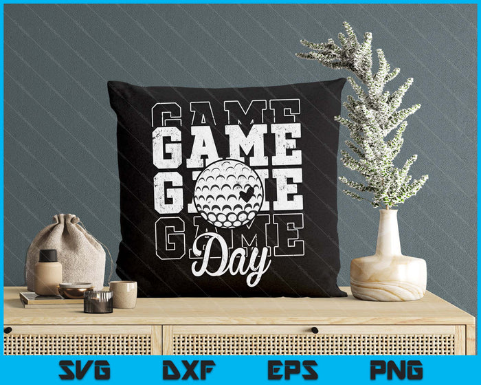 Game Day Golf Shirt For Youth Boy Girl SVG PNG Digital Cutting File