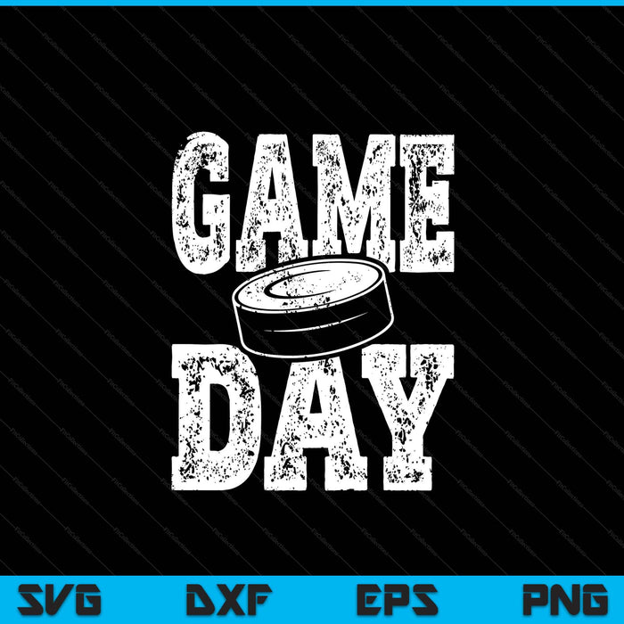 Game day ice hockey season team sports vintage SVG PNG cut file for Cricut