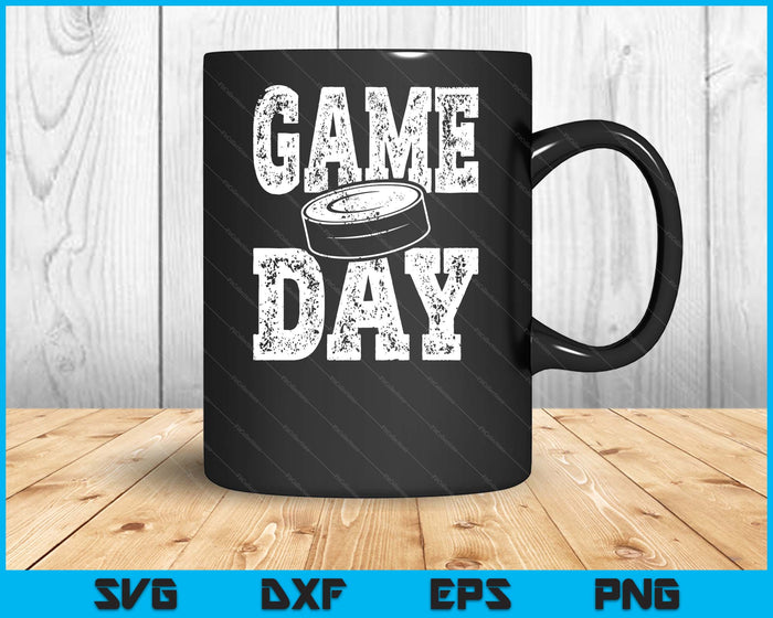 Game Day Ice Hockey Season Funny Men Women Team Sports Vintage SVG PNG Digital Printable Files