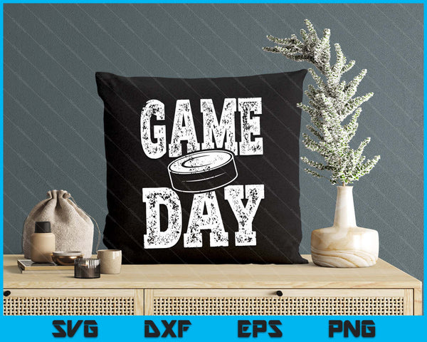 Game Day Ice Hockey Season Funny Men Women Team Sports Vintage SVG PNG Digital Printable Files