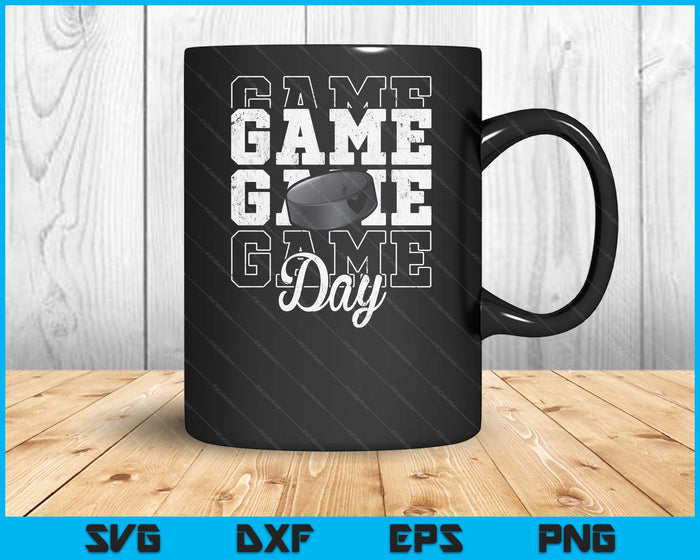 Game Day Ice Hockey Shirt For Youth Boy Girl SVG PNG Digital Cutting File